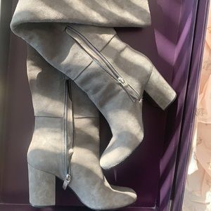 Vince Camuto Suede over-the-knee Grey Boots